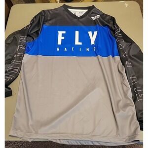 Fly Racing Jersey Mens XL Long Sleeve Motocross F-16 Blue grey black   Shirt